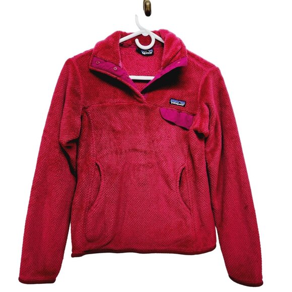 Patagonia Sweaters - Patagonia Womans Re-Tool Snap-T Fleece Pullover Raspberry Pink Small